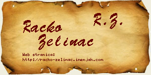 Racko Zelinac vizit kartica